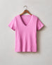 Women's Premium Slub V-Neck Tee - Fiji Flower